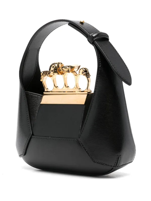 ALEXANDER McQUEEN Borsa Passepartout nera e oro