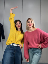 Maglione over scollo a barca