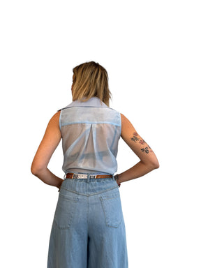 Jeans palazzo foulard incluso