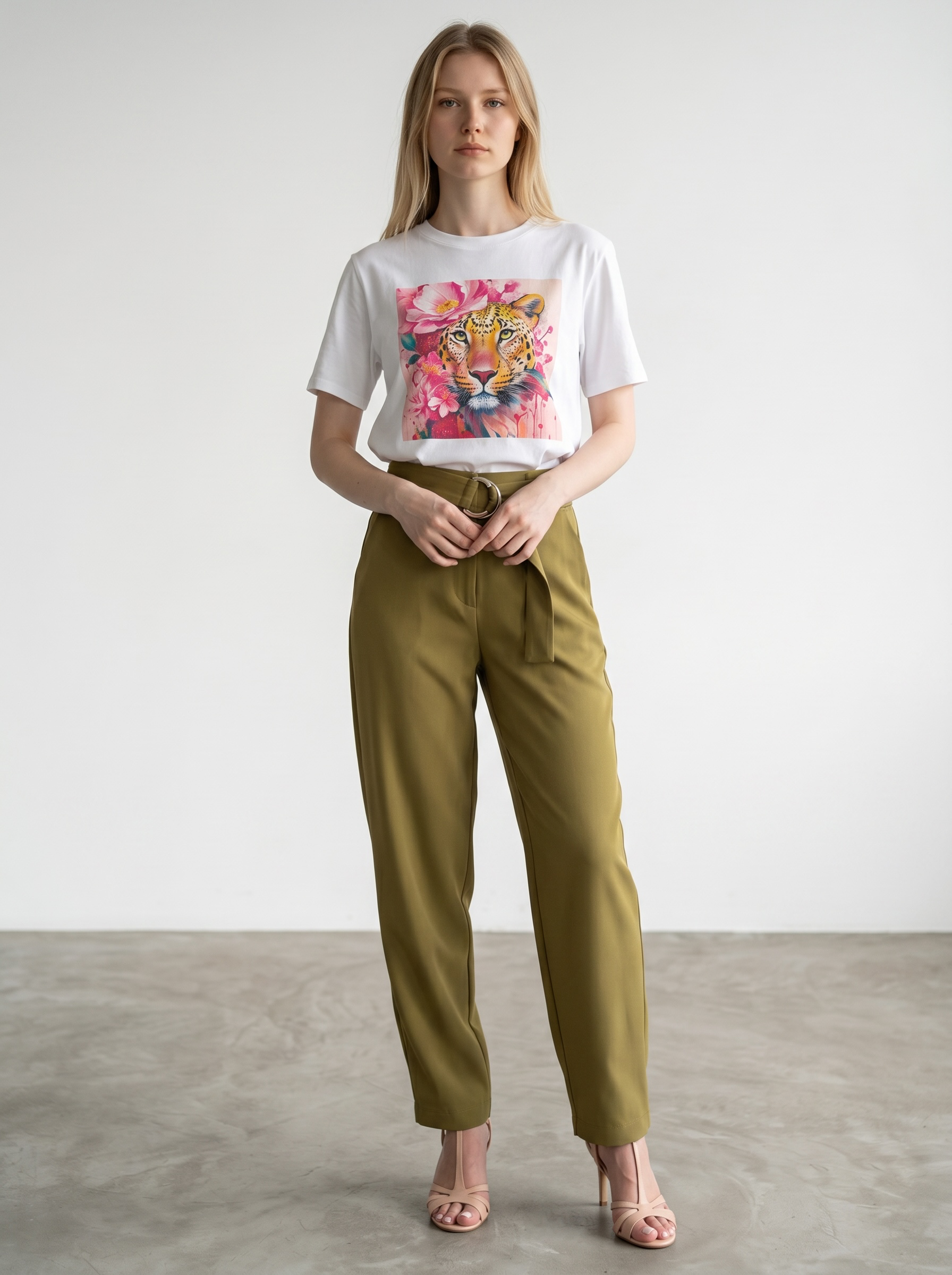 Pantaloni cintura anello