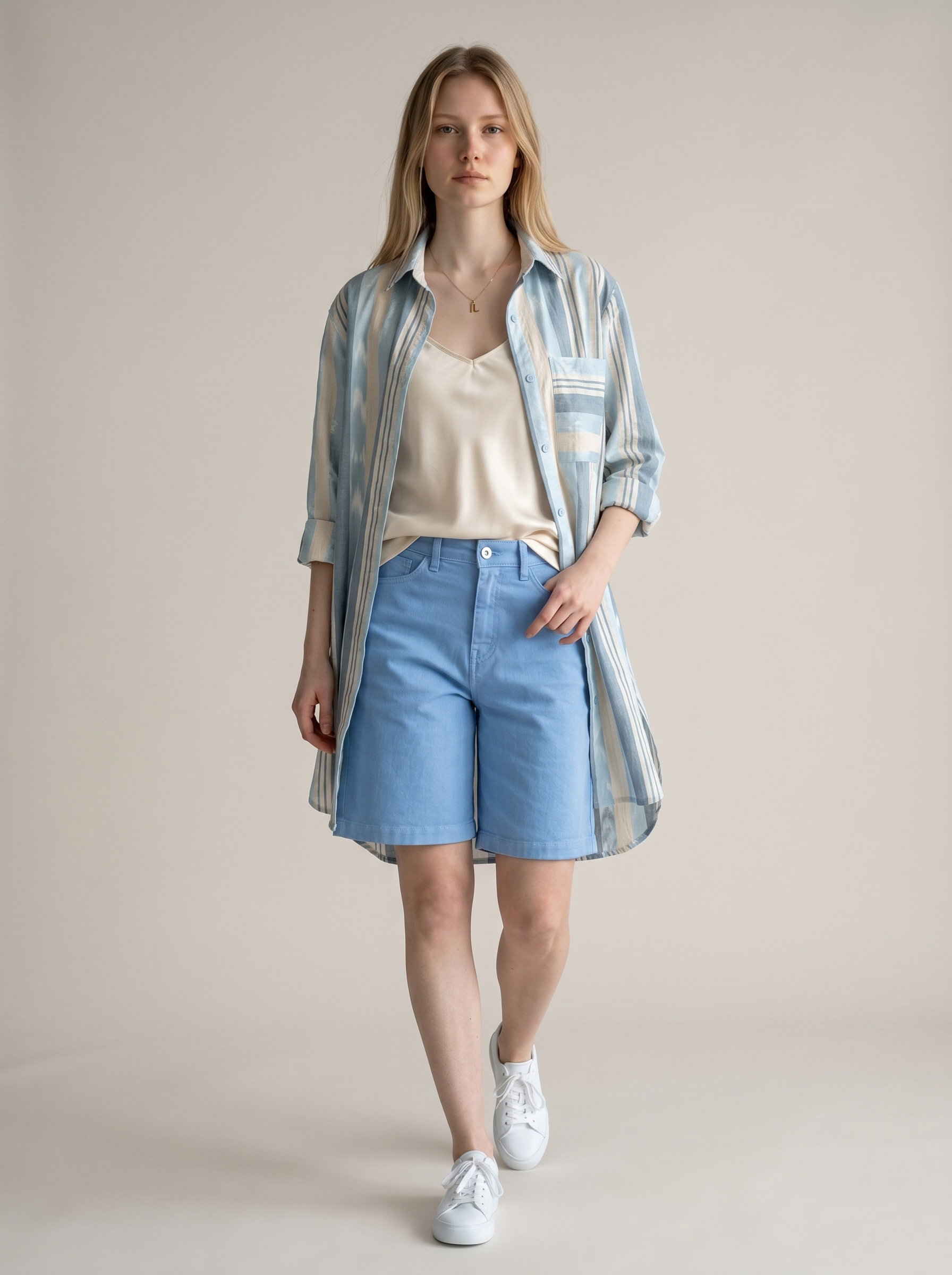 Maxi camicia cangiante