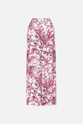 Pantaloni palazzo stampa Toile de Jouy rosso