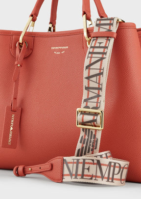 EMPORIO ARMANI borsa con pochette interna col. arancione coccio