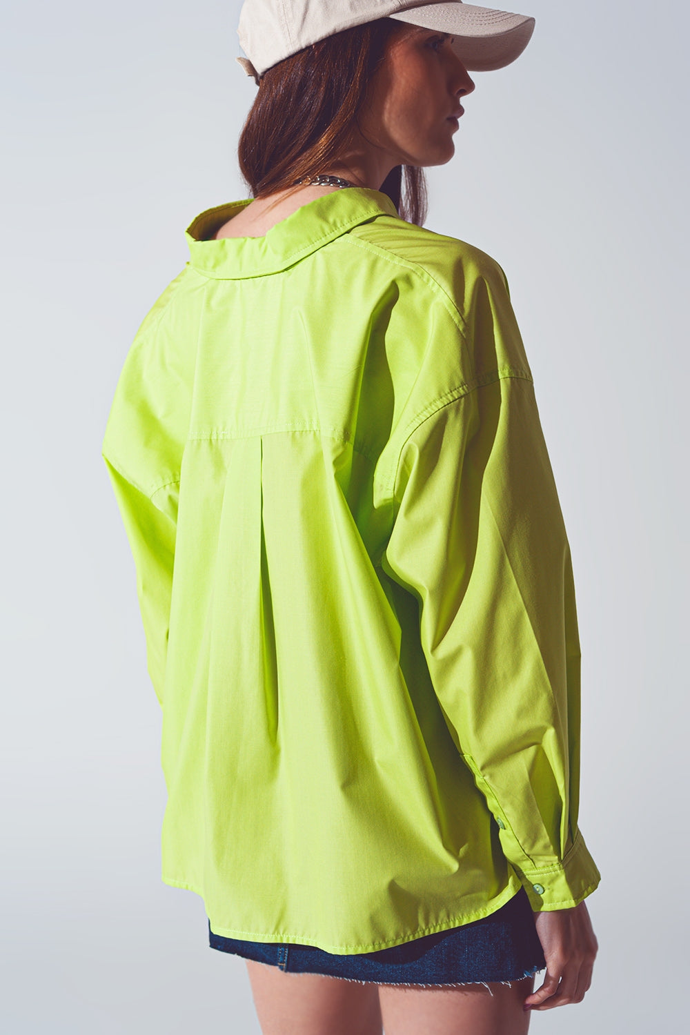 Blusa ampia in verde lime