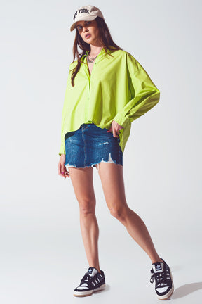 Blusa ampia in verde lime