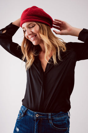 Camicia in raso nera