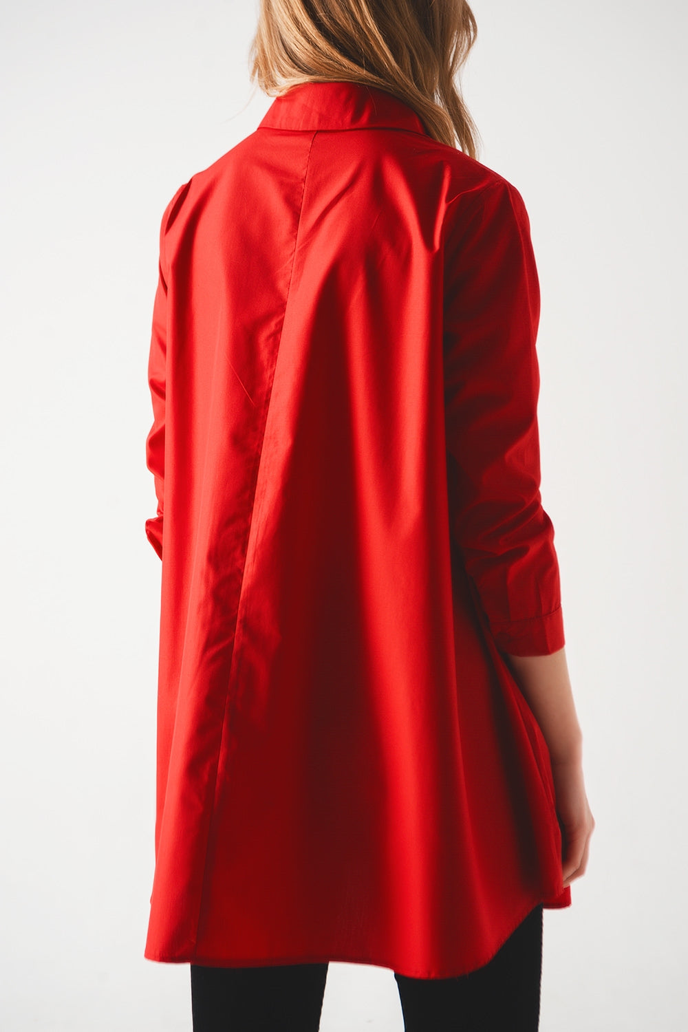 Camicia oversize in rosso intenso