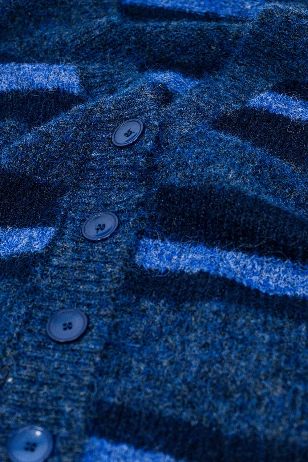 cardigan a righe blu