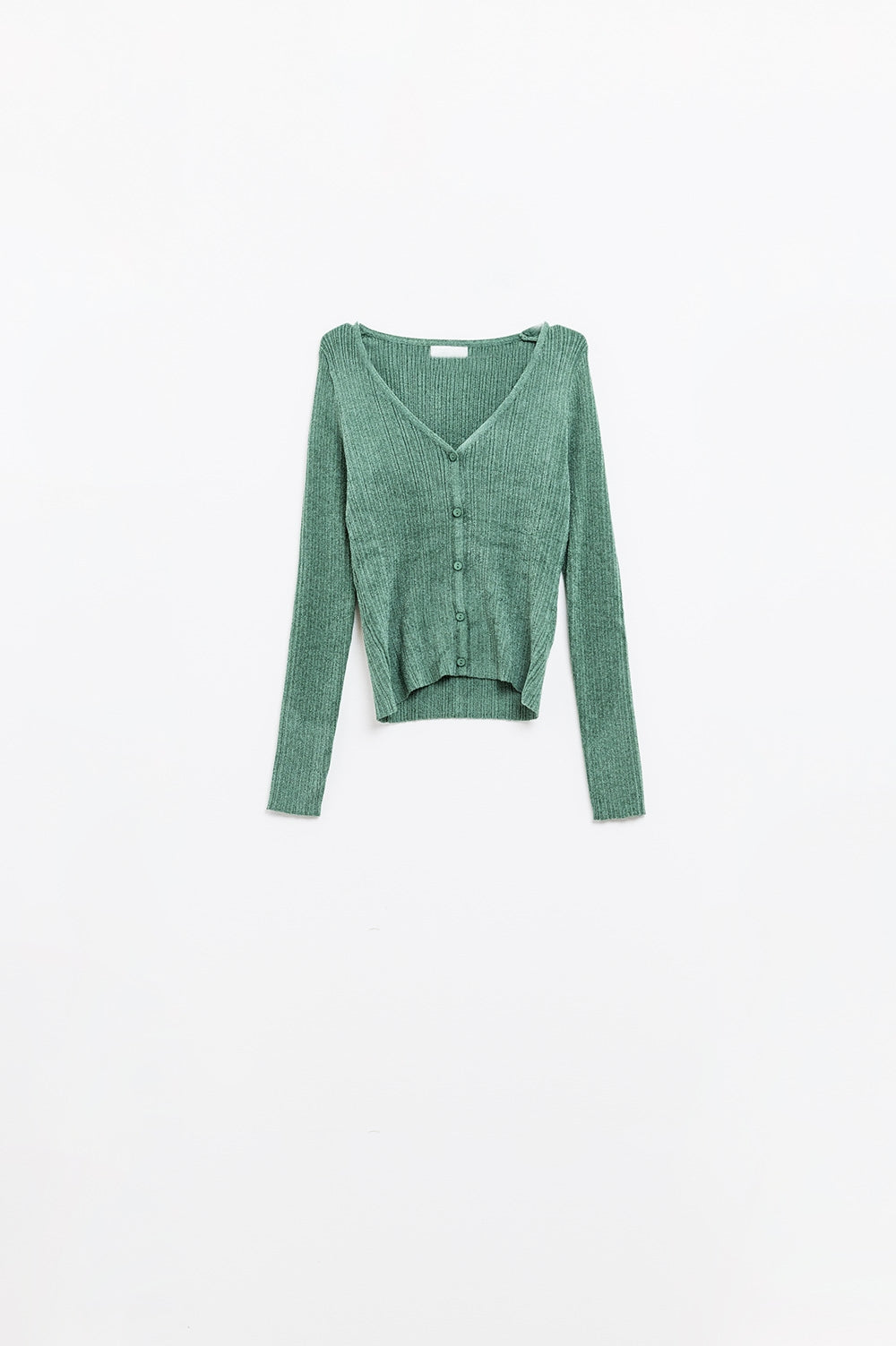 Q2 Cardigan strutturato in verde menta