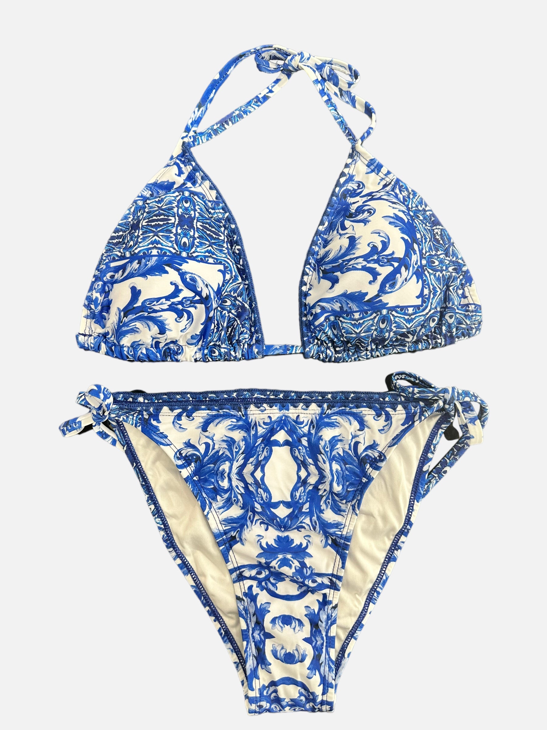 COSTUME  - Maiolica blu bianco 2 pezzi bikini