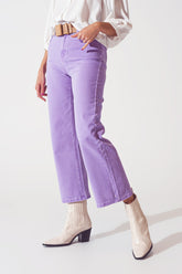 Q2 Jeans a fondo ampio viola