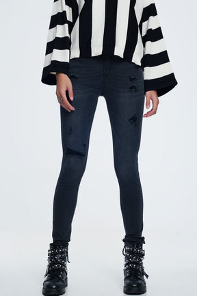 Jeans attillati neri
