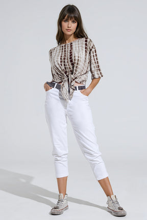 Jeans Basic skinny alla caviglia in bianco