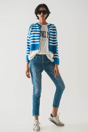 Jeans bottoni a vista