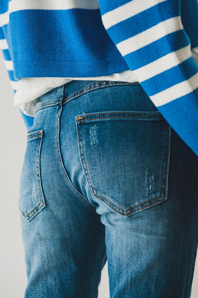 Jeans bottoni a vista
