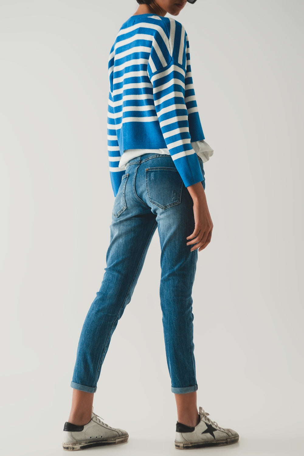 Jeans bottoni a vista
