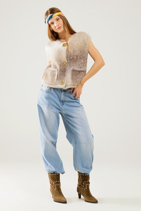 Jeans Bubble a gamba larga in lavaggio chiaro