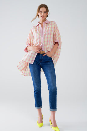 Jeans skinny a vita alta in lavaggio scuro con cinque tasche