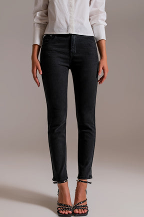 Q2 Jeans skinny basic in nero