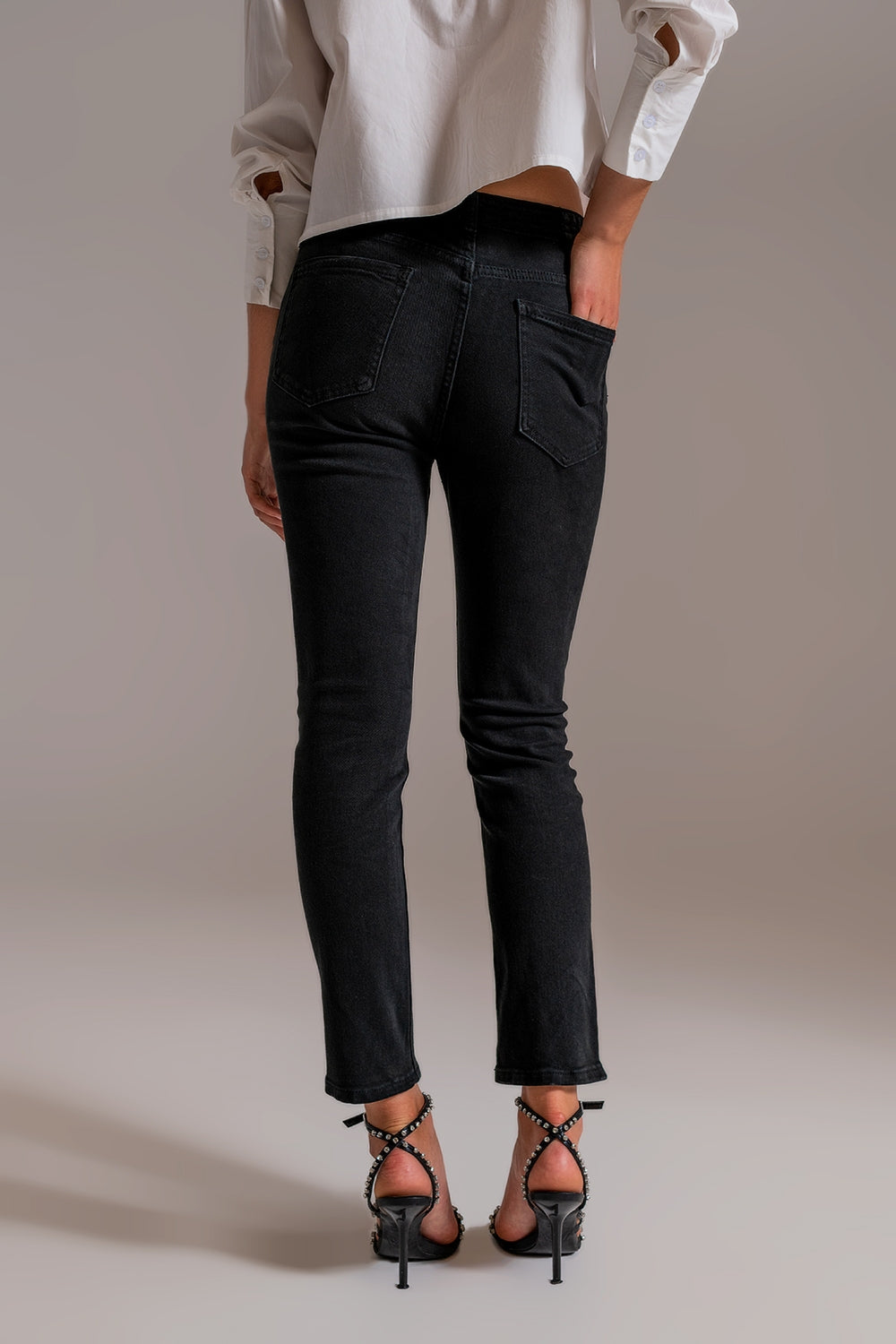 Jeans skinny basic in nero