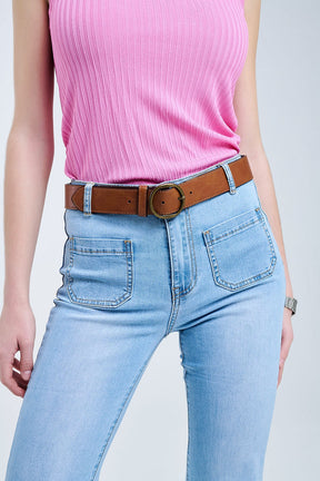 Jeans skinny con lavaggio chiaro e tasche frontali