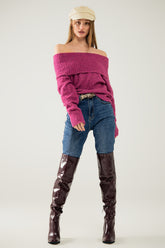 Q2 Jeans skinny elasticizzati con cinque tasche in lavaggio scuro