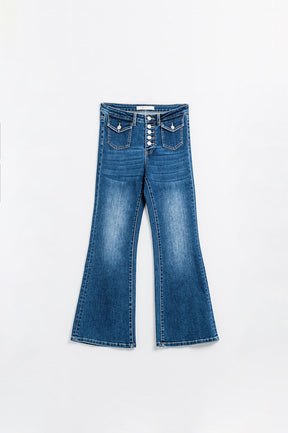 jeans svasati a lavaggio medio con tasche