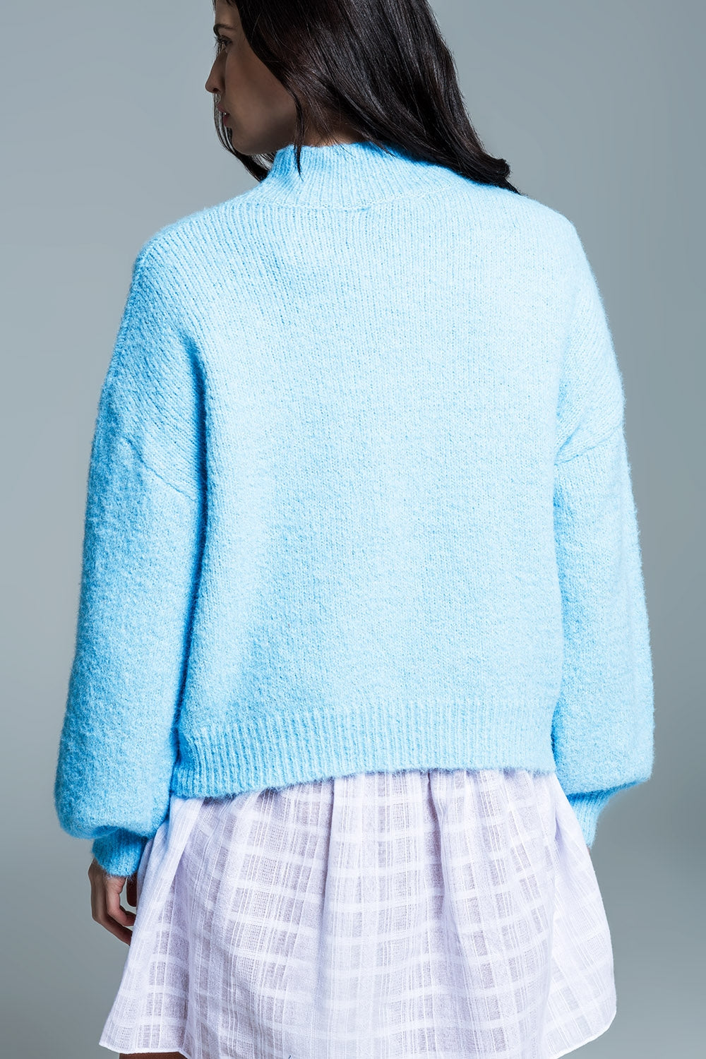Maglione azzurro a maglia morbida