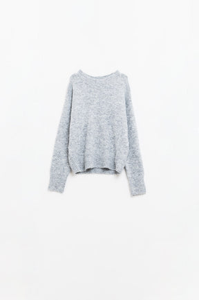 Maglione basic girocollo in grigio