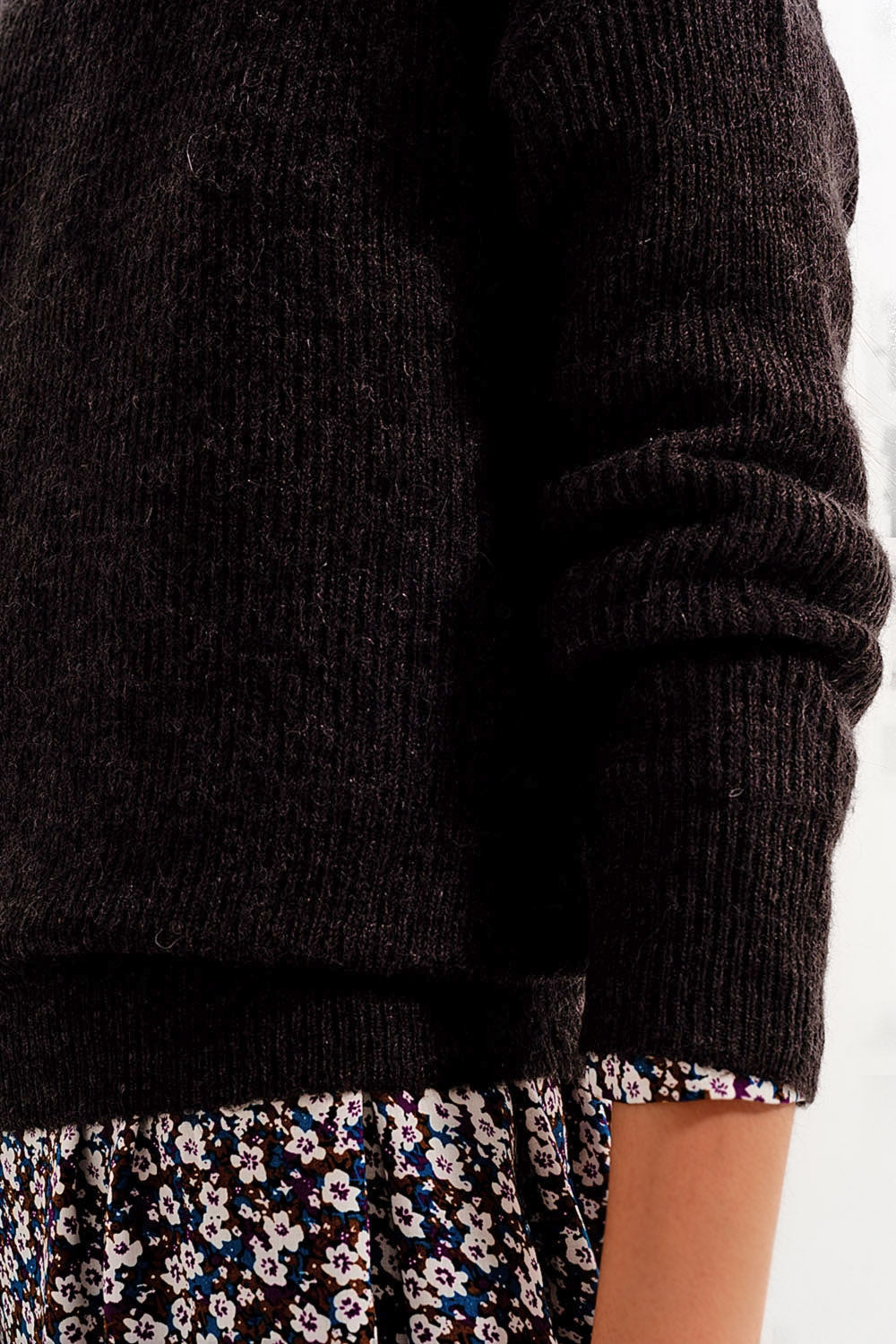 Maglione girocollo cioccolato
