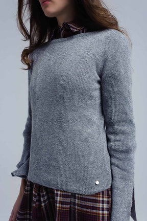 Maglione grigio brillante
