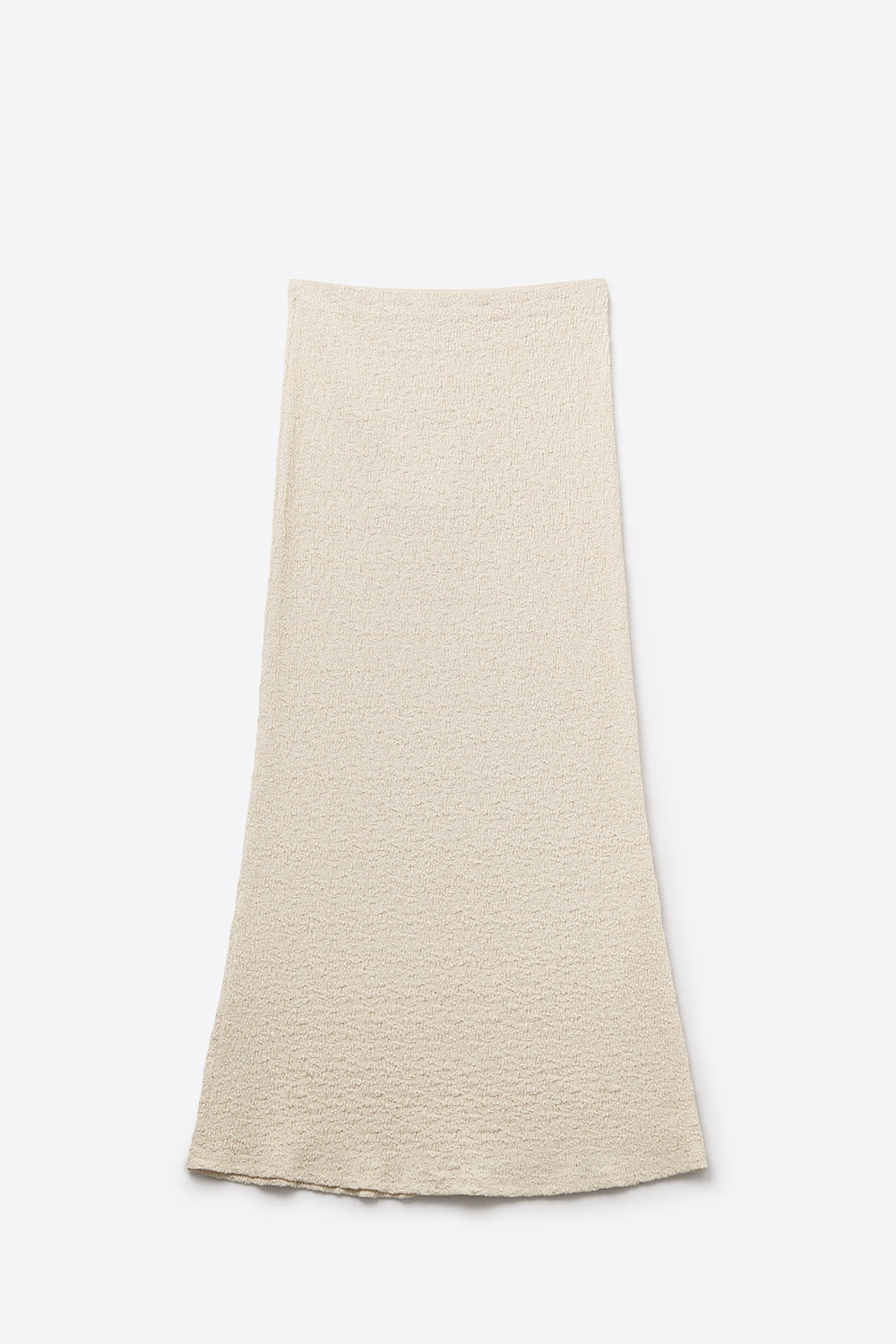 Maxi gonna in maglia testurizzata in beige