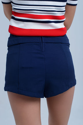 Navy corto con dettaglio cravatta