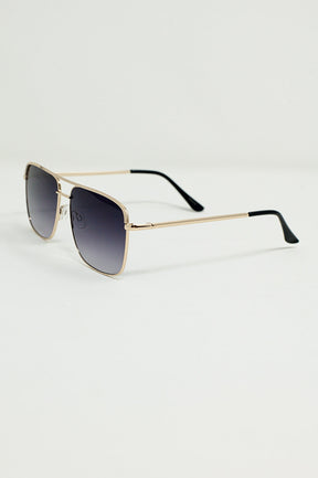 Occhiali da sole Aviator Vintage con bordo dorato