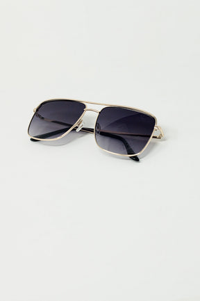 Occhiali da sole Aviator Vintage con bordo dorato