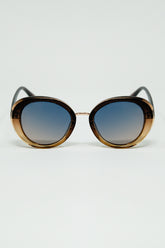 Q2 Occhiali da sole ovali Golden Sunset Spot