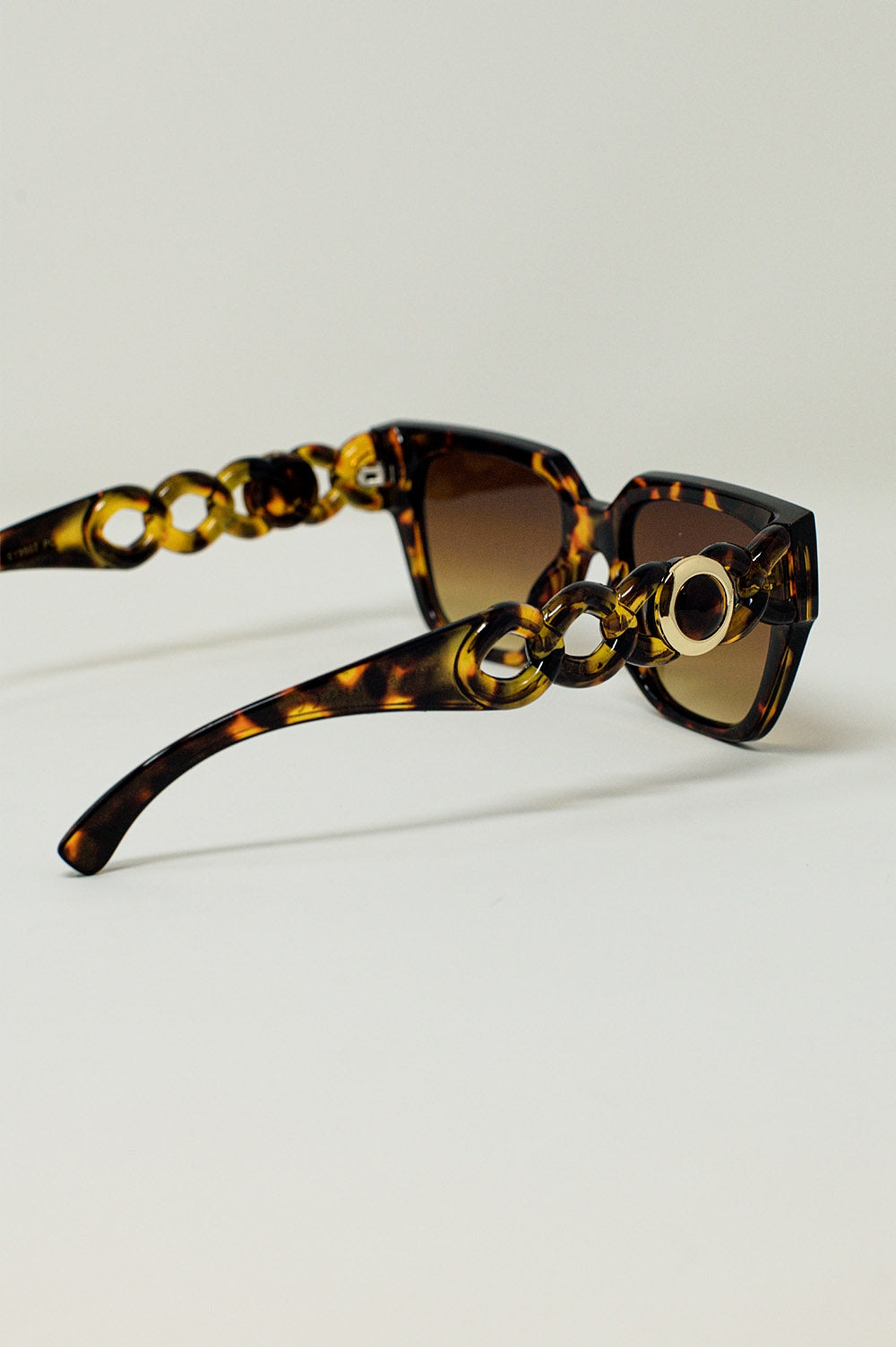 Occhiali da sole oversize in vintage marrone