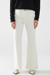 Q2 Pantaloni a gamba extra larga color crema