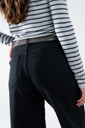 Pantaloni a gamba extra larga in nero