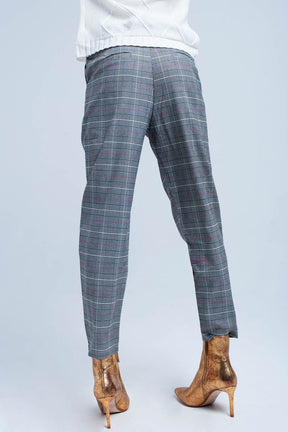 Pantaloni di tartan rosso