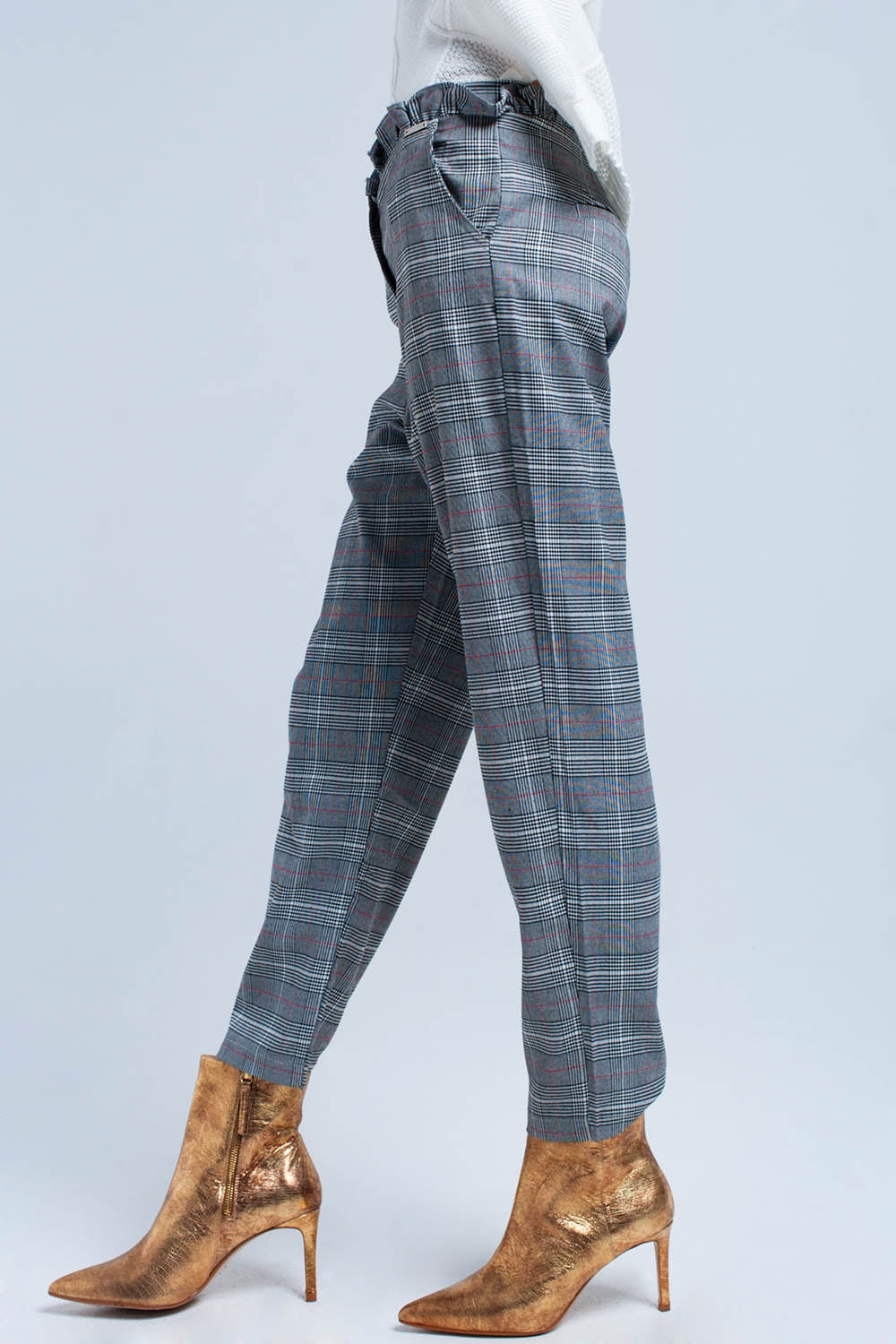 Pantaloni di tartan rosso