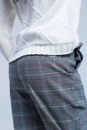 Pantaloni di tartan rosso