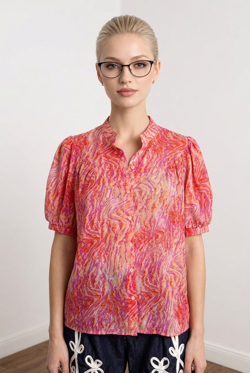 Camicia stampa astratta