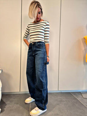 Jeans cargo sabbiati