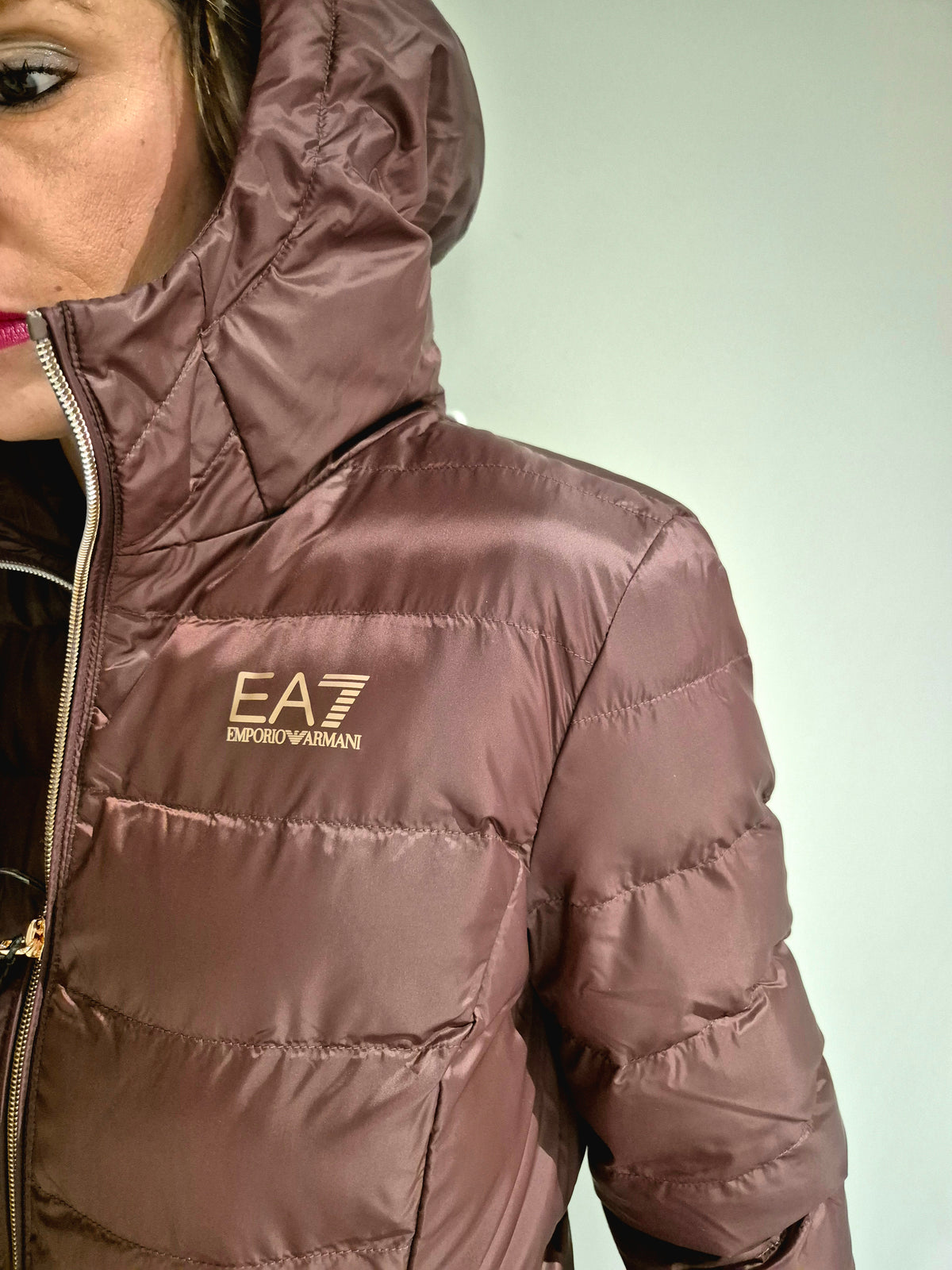 ARMANI Piumino bordeaux ramato