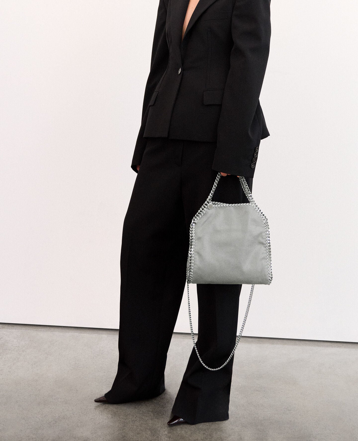 STELLA McCARTNEY Tote Mini grigio argento