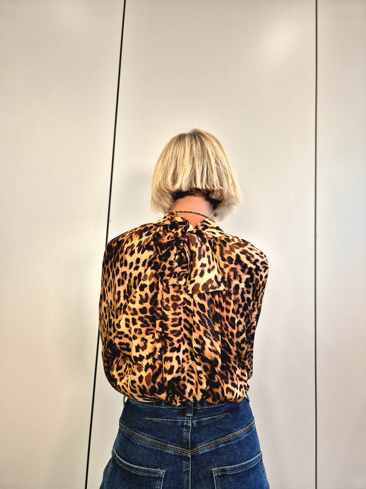 Blusa raso maculata