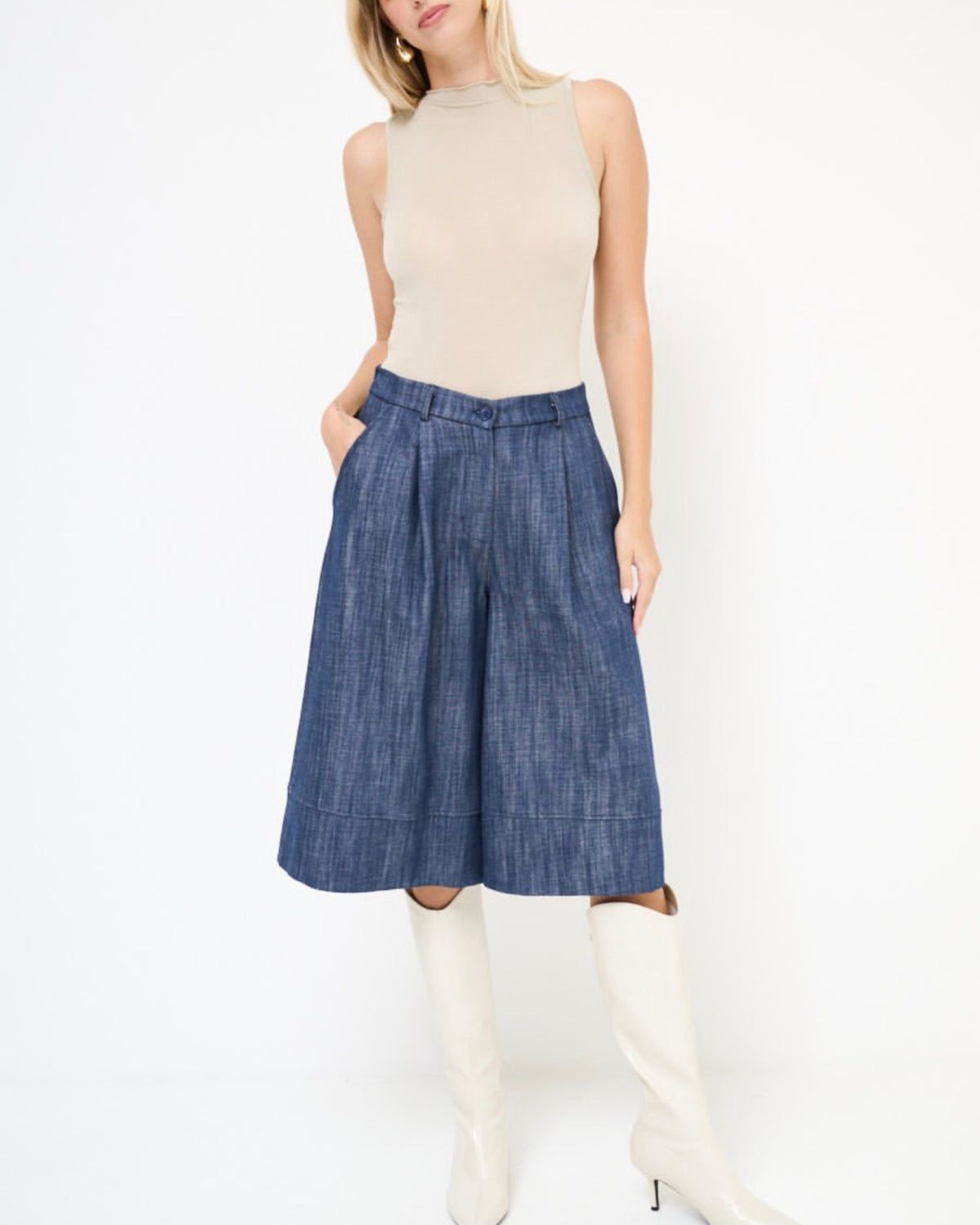 Completo Denim bermuda e giacca