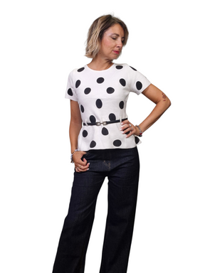 Tshirt pois cinturino