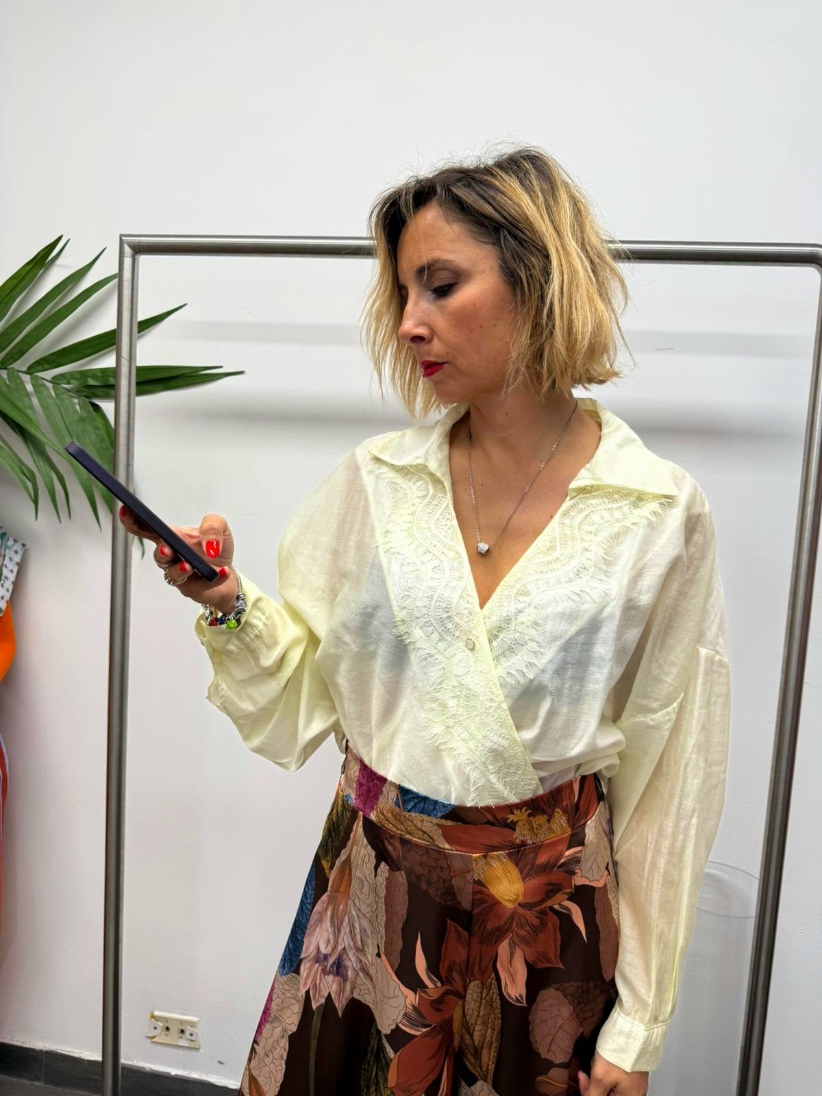 Blusa MADREPERLA pizzo